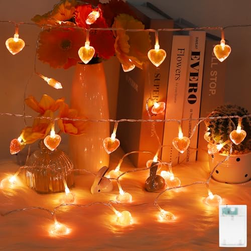 Auting LED Lichterkette Innen, 2.4M Lichterkette zum Valentinstag Rosa Herzen mit Warmweiß 20LEDs mit Batteriebetrieb Timer,funkelnde für Hochzeiten,DIY-Geschenk für den Innenbereich,zum Valentinstag Auting LED Lichterkette Innen, 2.4M Lichterkette zum Valentinstag Rosa Herzen mit Warmweiß 20LEDs mit Batteriebetrieb Timer,funkelnde für Hochzeiten,DIY-Geschenk für den Innenbereich,zum Valentinstag von Auting