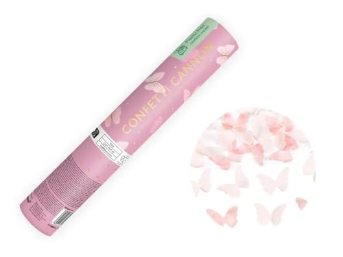 4X KONFETTI Streamer Kanone Bombe Konfettikannone Gender Reveal Auto-schmuck (Rosa Schmetterlinge, 20 cm) von Auto-schmuck so einfach so kreativ