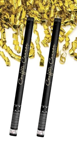 Luftschlangen Streamer Konfetti Kanone Umweltfreundlich Sehr Einfach zu Reinigen Auto-schmuck (2 X Gold 80 cm) von Auto-schmuck so einfach so kreativ