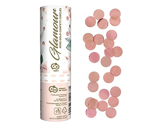 Partykanone Partypopper Streamer Konfetti Bombe Kanone für Hochzeit Geburtstag Party Gastgeschenk Gender Reveal Boy Girl He She Junge Mädchen Babyparty Baby Shower (4 x 15 cm rosegold) von Auto-schmuck so einfach so kreativ