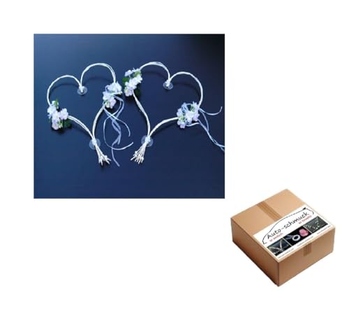 ROMANTISCHE Herzen Autoschmuck Auto Schmuck Braut Paar Rose Deko Dekoration Hochzeit Car Auto Wedding Deko (Lila 3) von Auto-schmuck so einfach so kreativ