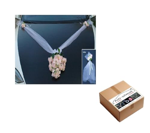 Spitze STRAUß Auto Schmuck Braut Paar Rose Deko Dekoration Hochzeit Car Auto Wedding Deko PKW (Rosa 3) von Auto-schmuck so einfach so kreativ