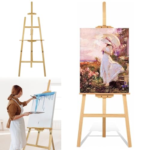 175cm Künstlerstaffelei, Holz-A-Rahmen-Staffelei, Studio-Staffelei, Verstellbarer Zeichenhalter, Buchenholz Staffelei Groß, für Malen, Hochzeit, Künstler, Erwachsene, Anfänger, Einfach zu Montieren 175cm Künstlerstaffelei, Holz-A-Rahmen-Staffelei, Studio-Staffelei, Verstellbarer Zeichenhalter, Buchenholz Staffelei Groß, für Malen, Hochzeit, Künstler, Erwachsene, Anfänger, Einfach zu Montieren von AutoBaBa