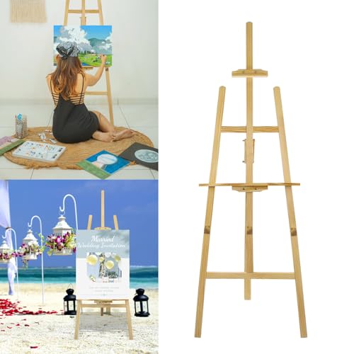 Staffelei Holz groß 175 cm - Leinwand Ständer Hochzeit Staffeleien Feldstaffelei höhenverstellbar Holzstaffelei für Kinder und Erwachsene, Kunstständer für Malerei, Skizze, Hochzeit, Ausstellung Staffelei Holz groß 175 cm - Leinwand Ständer Hochzeit Staffeleien Feldstaffelei höhenverstellbar Holzstaffelei für Kinder und Erwachsene, Kunstständer für Malerei, Skizze, Hochzeit, Ausstellung von AutoBaBa