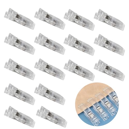 10 Clips zum Nähen von Stoffen, Clips zum Nähen, Plastikclips zum Nähen von gehäkelten Quilts, Clips zum Sticken von Quilts, Clips zum Nähen von Tailor Craft Hangings (Transparente Farbe) von AutoPrevails