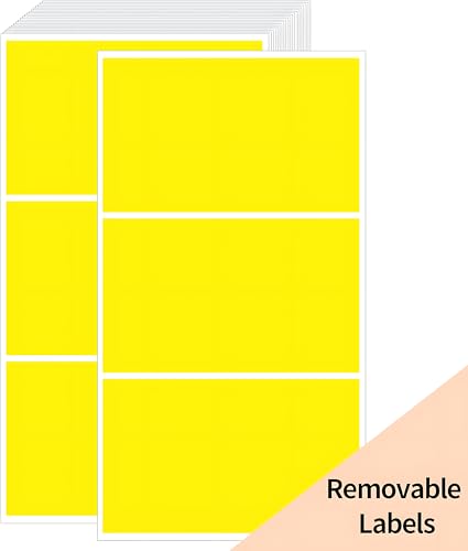 10 Stück Gelb Klebeetiketten zum Beschriften Etiketten Selbstklebend Aufkleber zum Beschriften Etiketten Klebeetiketten Label Namensschilder Aufkleber Klebeetiketten zum Beschriften(100 × 60 mm) von AutoPrevails