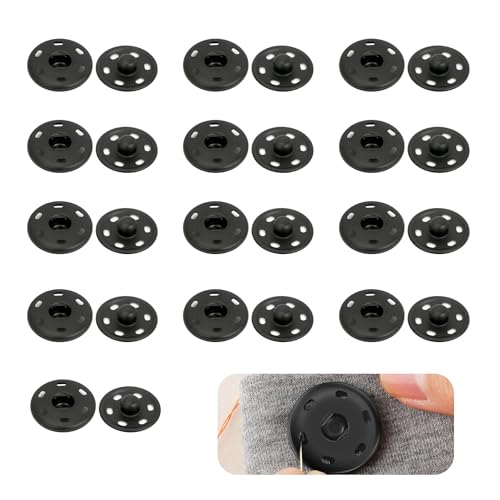 10 Stück große Knöpfe, Druckknöpfe, multifunktionale Druckknöpfe, Druckknöpfe für Kleidung, schwarzes Druckknopf-Set, Druckknopf-Verschluss-Set für Kleidung, Taschen, DIY-Handwerk (Schwarz, 10MM) 10 Stück große Knöpfe, Druckknöpfe, multifunktionale Druckknöpfe, Druckknöpfe für Kleidung, schwarzes Druckknopf-Set, Druckknopf-Verschluss-Set für Kleidung, Taschen, DIY-Handwerk (Schwarz, 10MM) von AutoPrevails