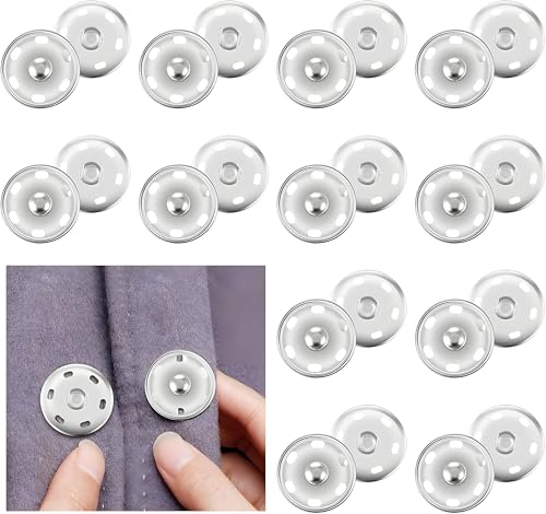 10 Stück große Knöpfe, Druckknöpfe, multifunktionale Druckknöpfe, Druckknöpfe für Kleidung, schwarzes Druckknopf-Set, Druckknopf-Verschluss-Set für Kleidung, Taschen, DIY-Handwerk (Silber, 10MM) 10 Stück große Knöpfe, Druckknöpfe, multifunktionale Druckknöpfe, Druckknöpfe für Kleidung, schwarzes Druckknopf-Set, Druckknopf-Verschluss-Set für Kleidung, Taschen, DIY-Handwerk (Silber, 10MM) von AutoPrevails
