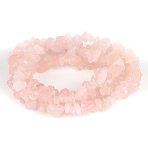 Amethyst Perlen zum Auffädeln Kristall 80cm Edelsteine Steine Perlenset für Armbänder Schmuck Selber Machen set Ketten Ohrringe Crafting Natürlichen Gebohrt 5-8mm (Rosa) von AutoPrevails