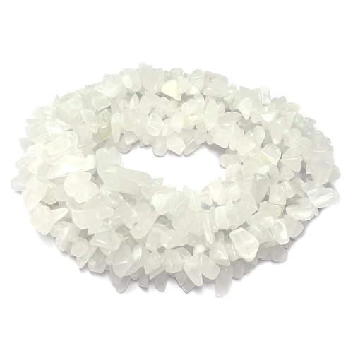 Amethyst Perlen zum Auffädeln Kristall 80cm Edelsteine Steine Perlenset für Armbänder Schmuck Selber Machen set Ketten Ohrringe Crafting Natürlichen Gebohrt 5-8mm (Weiß) von AutoPrevails