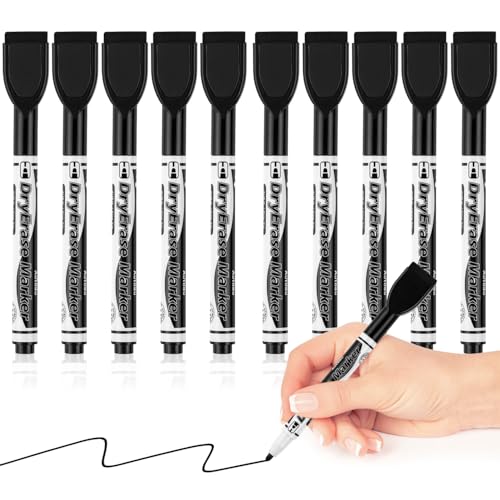 Autoau Whiteboard Stifte 10 Stück Magnetisch Whiteboard Marker Schwarz Folienstift Abwischbar Fein Stifte mit Radiergummi Dry Erase Marker Set für Zuhause Schule Büro Autoau Whiteboard Stifte 10 Stück Magnetisch Whiteboard Marker Schwarz Folienstift Abwischbar Fein Stifte mit Radiergummi Dry Erase Marker Set für Zuhause Schule Büro von Autoau