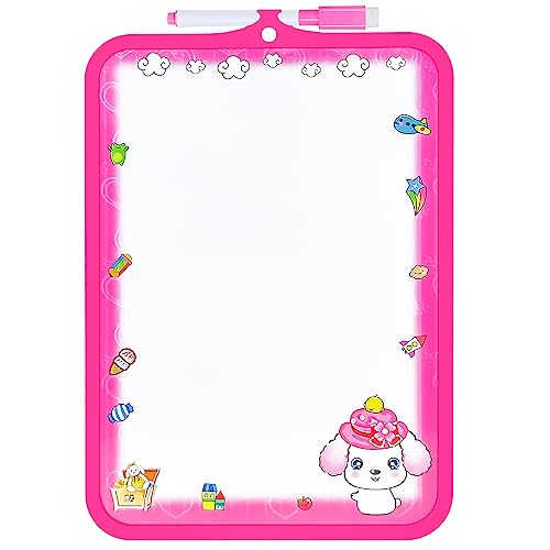 Whiteboard Klein, Mini Trocken Abwischbar Doppelseitiges White Board mit 1 Marker, Tragbares Whiteboard für Kinder Schüler Klassenzimmer Schulmaterial Lernen Schreiben, 26x19 cm von Autoau