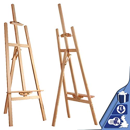 Künstler Staffelei - Professionelle Studio Staffelei A-Frame Floor Standing Staffelei Stativ für Malerei und Skizze, Künstler - Kiefer Holz - höhenverstellbar Künstler Staffelei - Professionelle Studio Staffelei A-Frame Floor Standing Staffelei Stativ für Malerei und Skizze, Künstler - Kiefer Holz - höhenverstellbar von Autofather