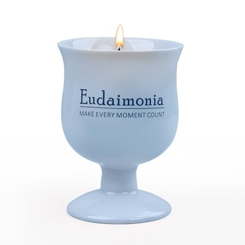 Autumnlife Duftkerze Stressabbau Kerzen Duft, Natürliches Aromatherapie Kerze mit Blumenduft, Elegante Duftkerze Scented Candle Set - Hochwertige Geschenke für Frauen | Blau, 250g von Autumnlife