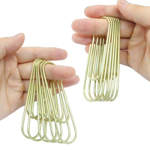 Auvotuis Jumbo-Büroklammern, 10,2 cm, goldbeschichtet, groß, wiederverwendbar, große Büroklammern für Büro, Schule, Zuhause, Dokumente, Organisation, 15 Stück Auvotuis Jumbo-Büroklammern, 10,2 cm, goldbeschichtet, groß, wiederverwendbar, große Büroklammern für Büro, Schule, Zuhause, Dokumente, Organisation, 15 Stück von Auvotuis
