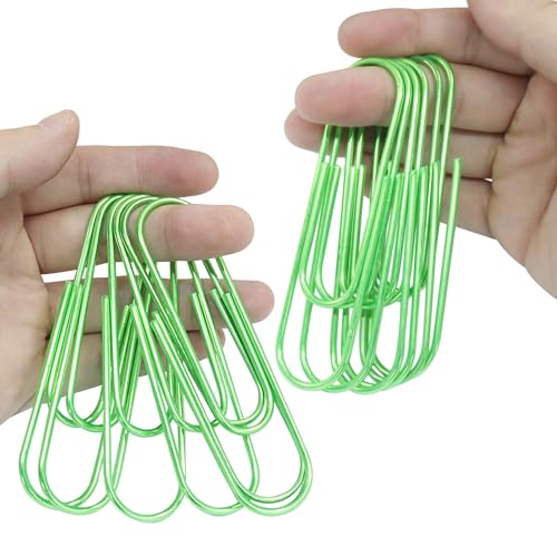 Auvotuis Jumbo-Büroklammern, 10,2 cm, grün beschichtet, groß, wiederverwendbar, große Büroklammern für Büro, Schule, Zuhause, Dokumente, Organisation, 15 Stück Auvotuis Jumbo-Büroklammern, 10,2 cm, grün beschichtet, groß, wiederverwendbar, große Büroklammern für Büro, Schule, Zuhause, Dokumente, Organisation, 15 Stück von Auvotuis