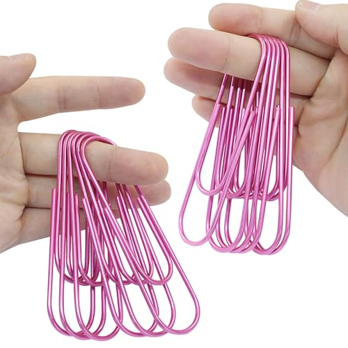 Auvotuis Jumbo-Büroklammern, 10,2 cm, rosa beschichtet, groß, wiederverwendbar, große Büroklammern für Büro, Schule, Zuhause, Dokumente, Organisation, 15 Stück Auvotuis Jumbo-Büroklammern, 10,2 cm, rosa beschichtet, groß, wiederverwendbar, große Büroklammern für Büro, Schule, Zuhause, Dokumente, Organisation, 15 Stück von Auvotuis