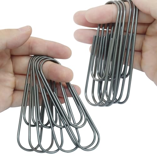 Auvotuis Jumbo-Büroklammern, 10,2 cm, schwarz beschichtet, groß, wiederverwendbar, große Büroklammern für Büro, Schule, Zuhause, Dokumente, Organisation, 15 Stück Auvotuis Jumbo-Büroklammern, 10,2 cm, schwarz beschichtet, groß, wiederverwendbar, große Büroklammern für Büro, Schule, Zuhause, Dokumente, Organisation, 15 Stück von Auvotuis