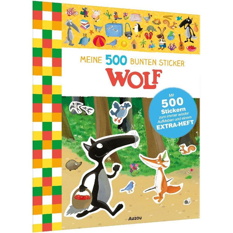 Meine 500 Bunten Sticker: Wolf - Oriane Lallemand, Kartoniert (TB) von Auzou