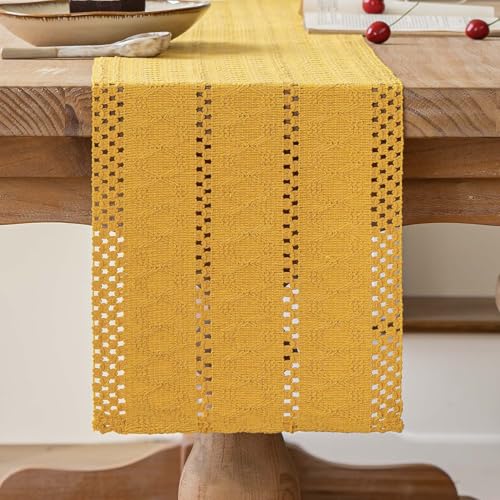 Avalune Tischläufer Gelb Boho Tisch Läufer Modern Bauernhaus Klein Schmal Tischdecke Dekor Makramee Baumwolle Leinen Landhausstil Rustikaler Herbst Table Runner für Küche Hochzeit Party 30x140 cm Avalune Tischläufer Gelb Boho Tisch Läufer Modern Bauernhaus Klein Schmal Tischdecke Dekor Makramee Baumwolle Leinen Landhausstil Rustikaler Herbst Table Runner für Küche Hochzeit Party 30x140 cm von Avalune