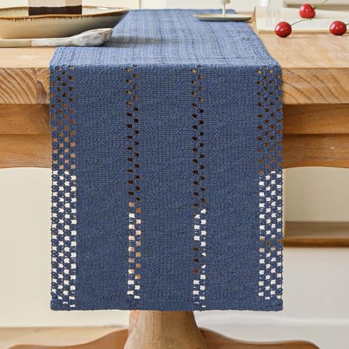 Avalune Tischläufer Marineblau Boho Tisch Läufer Modern Bauernhaus Klein Schmal Tischdecke Dekor Makramee Baumwolle Leinen Landhausstil Rustikaler Table Runner für Küche Hochzeit Party 30x180 cm Avalune Tischläufer Marineblau Boho Tisch Läufer Modern Bauernhaus Klein Schmal Tischdecke Dekor Makramee Baumwolle Leinen Landhausstil Rustikaler Table Runner für Küche Hochzeit Party 30x180 cm von Avalune