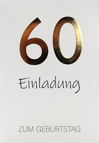 AvanCarte Einladung 60 Geburtstag Einladungskarte mit Text zum Ausfüllen Zahl 60 Jahre alt + Umschlag AvanCarte Einladung 60 Geburtstag Einladungskarte mit Text zum Ausfüllen Zahl 60 Jahre alt + Umschlag von AvanCarte