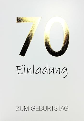 AvanCarte Einladung 70 Geburtstag Einladunghskarte mit Text zum Ausfüllen Zahl 70 Jahre alt + Umschlag AvanCarte Einladung 70 Geburtstag Einladunghskarte mit Text zum Ausfüllen Zahl 70 Jahre alt + Umschlag von AvanCarte