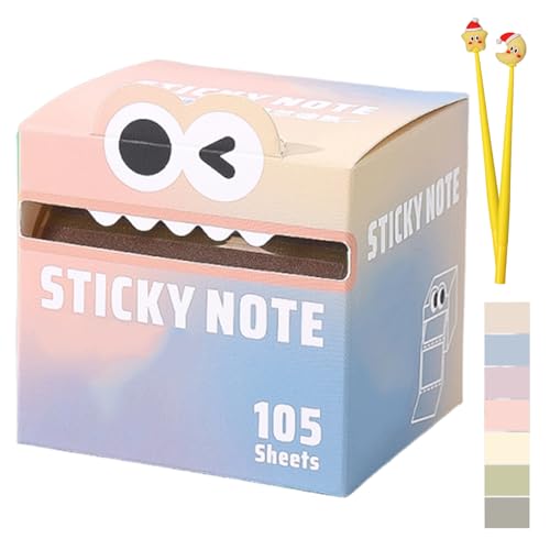 Niedliche Haftnotizen Mit Monstermuster, Lustige Pastellfarbene Auszieh-Notizblöcke, Lebendiges Farbverlaufsdesign, Leicht Zu Verschickende Notizblöcke, Tolles Geschenk Zum Schulanfang (#B) von Avanise