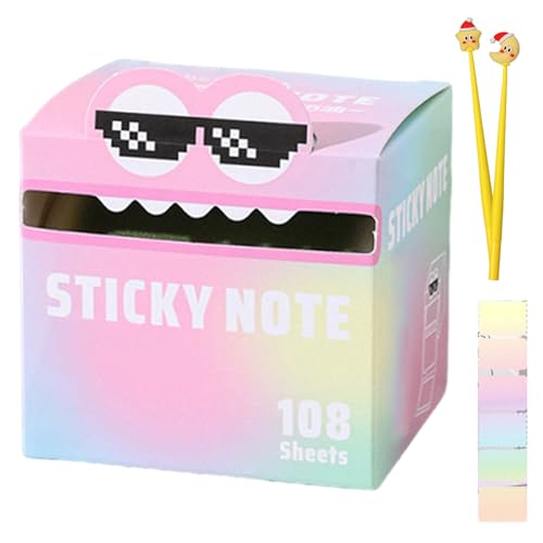 Niedliche Haftnotizen Mit Monstermuster, Lustige Pastellfarbene Auszieh-Notizblöcke, Lebendiges Farbverlaufsdesign, Leicht Zu Verschickende Notizblöcke, Tolles Geschenk Zum Schulanfang (#I) von Avanise