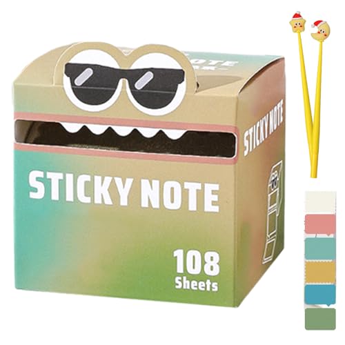 Niedliche Haftnotizen Mit Monstermuster, Lustige Pastellfarbene Auszieh-Notizblöcke, Lebendiges Farbverlaufsdesign, Leicht Zu Verschickende Notizblöcke, Tolles Geschenk Zum Schulanfang (#J) von Avanise