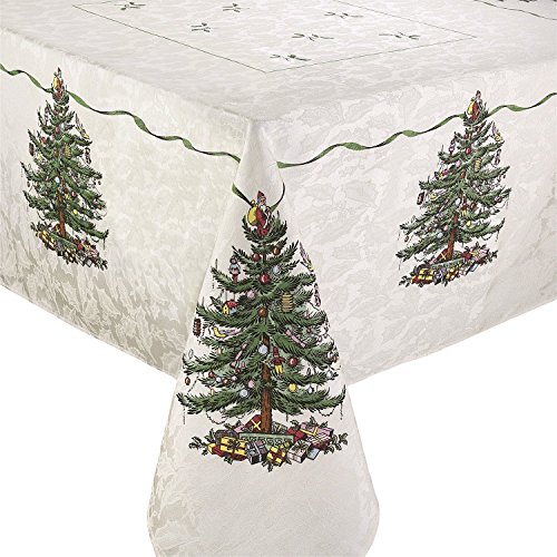 Spode – Tischdecke, Küchenzubehör, Urlaubsdekoration (Spode Weihnachtsbaum-Kollektion, 152,4 x 304,8 cm) von Avanti Linens