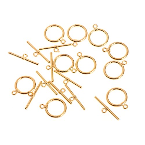 10 Stück/Set 14 mm Knebelverschlüsse, OT-Verschluss, Edelstahl, für Schmuck, DIY, Herz-Halsketten von Avejjbaey