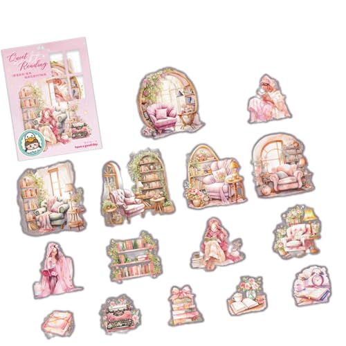 15pcs Dekorative Szenenaufkleber Haustier Aufkleber Ästhetic Scrapbook Aufkleber Für Notebook Journal Planer Wasserflasche Laptop Scrapbooking Aufkleber von Avejjbaey
