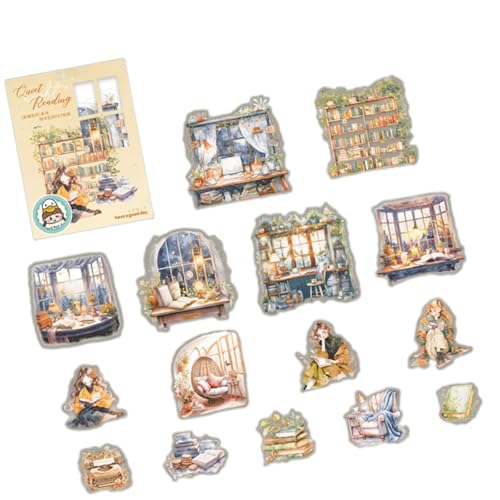 15pcs Dekorative Szenenaufkleber Haustier Aufkleber Ästhetic Scrapbook Aufkleber Für Notebook Journal Planer Wasserflasche Laptop Scrapbooking Aufkleber von Avejjbaey