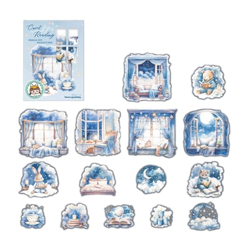 15pcs Dekorative Szenenaufkleber Haustier Aufkleber Ästhetic Scrapbook Aufkleber Für Notebook Journal Planer Wasserflasche Laptop Scrapbooking Aufkleber von Avejjbaey