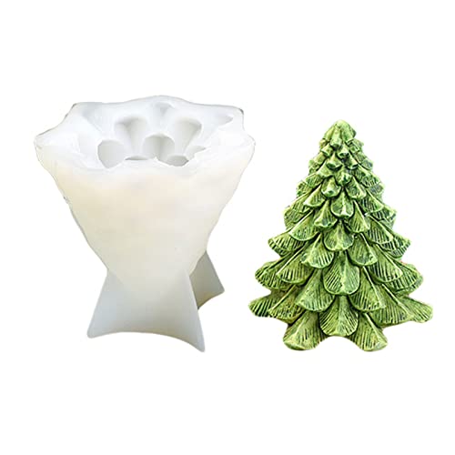 3D-Weihnachtsbäume, Silikonform für Süßigkeiten, Backen, Seife, Schokolade, Ton, Weihnachtsdekorationen, Weihnachtsformen, Silikon für Wachsherstellung, Weihnachtsbaumformen, 3D von Avejjbaey