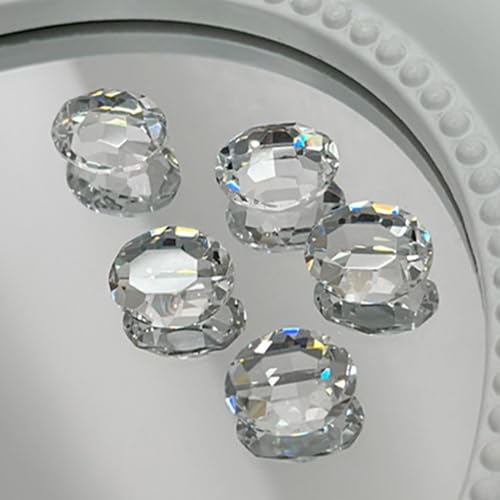 5 x spitze Nagel-Strasssteine, Nagel-Edelsteine, 3D-Nagelkristalle, Herz, rechteckig, Strasssteine für Frauen, perfekt für Partys von Avejjbaey