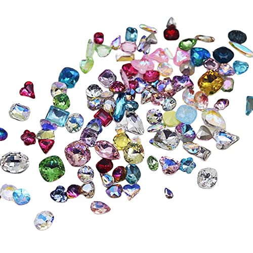50 Stück Luxus-Nagel-Strasssteine, Edelsteine, Luxus-Nagelkunst, Strasssteine, Basteln, Kristallschmuck, 3D-Nagelschmuck, Nagelkunst, Strassstein-Set, Kristall-Diamant-Edelsteine, 3D-Nagelnägel von Avejjbaey