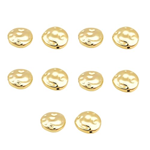 Avejjbaey 10 Stück unregelmäßige Spacer-Perlen für Schmuckherstellung, DIYs, Armbänder, Halsketten, Gold- und Silberfarben, von Avejjbaey