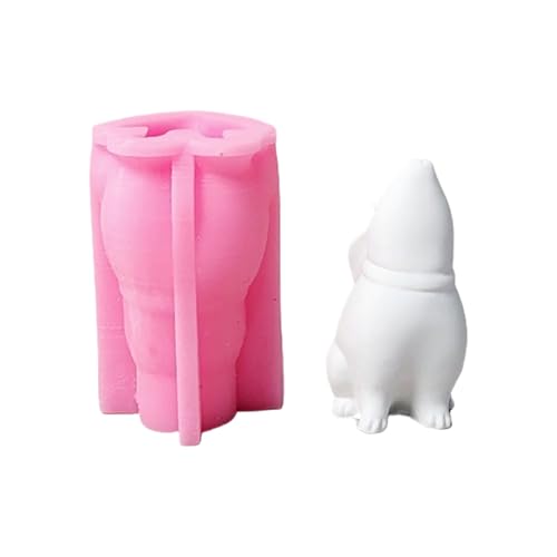 Avejjbaey 3D-Kaninchen-Figur, Silikon-Kerzenformen, Tierstatue, Silikonformen für Epoxidharz-Kerzenherstellung, von Avejjbaey