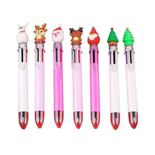 Avejjbaey 6-in-1 Druckkugelschreiber, mehrfarbig, 6 Farben, Kugelschreiber für Kinder, 0,7 mm, bunte Stifte, 7 Stück von Avejjbaey