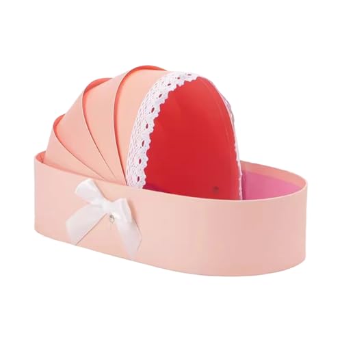 Avejjbaey Blumenkorb in Wiegenform, leerer Korb, Pappbox, Blumenkorb für Babypartys, Hochzeiten, Valentinstag, Blumenbox mit Handheld Avejjbaey Blumenkorb in Wiegenform, leerer Korb, Pappbox, Blumenkorb für Babypartys, Hochzeiten, Valentinstag, Blumenbox mit Handheld von Avejjbaey