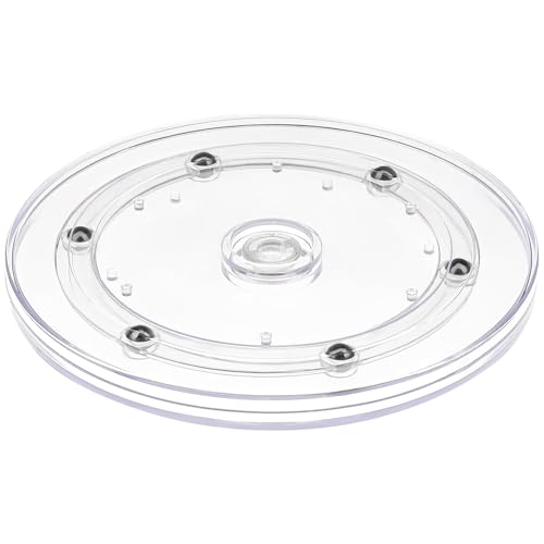 Avejjbaey Drehbares Tablett aus Acryl für die Küche, Präsentationsständer, runder Drehteller, Aufbewahrungslösung, Heimorganisation Avejjbaey Drehbares Tablett aus Acryl für die Küche, Präsentationsständer, runder Drehteller, Aufbewahrungslösung, Heimorganisation von Avejjbaey
