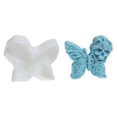Avejjbaey Halloween-Schmetterling-Silikon-Kerzenformen für Epoxidharz, Seifenherstellung, Formen, Schokolade, Fondant, von Avejjbaey