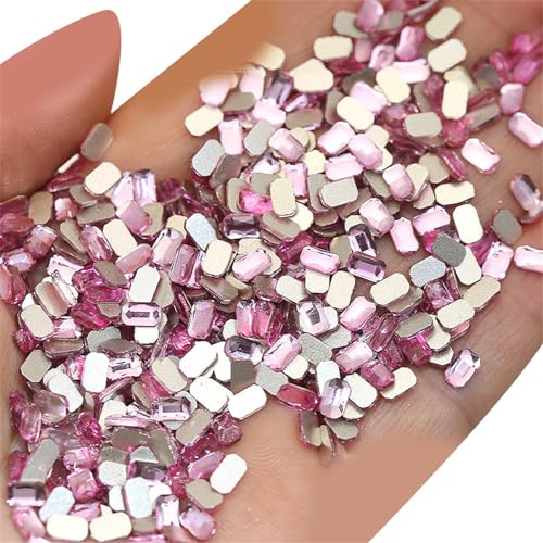 Avejjbaey Herz Nagel Charms Schmetterling Kristall Edelsteine ​​Flacher Boden Nagel Edelsteine ​​Nail Art Charms Nagel Kristall von Avejjbaey
