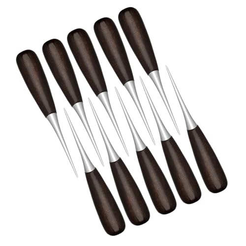 Avejjbaey Holzschaft-Ahle, spitze Spitze, Lederahle, Werkzeug für Ledergürtel, Tasche, Schuhreparatur, Arbeitswerkzeug, Holzgriff für Schuhreparatur, 10 Stück Avejjbaey Holzschaft-Ahle, spitze Spitze, Lederahle, Werkzeug für Ledergürtel, Tasche, Schuhreparatur, Arbeitswerkzeug, Holzgriff für Schuhreparatur, 10 Stück von Avejjbaey
