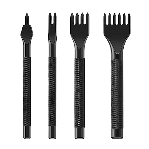 Avejjbaey Leder-Lochstanzer, robuste Werkzeuge aus Kohlenstoffstahl für DIY-Lederhandwerk und Taschenherstellung, 1/2/4/6 von Avejjbaey