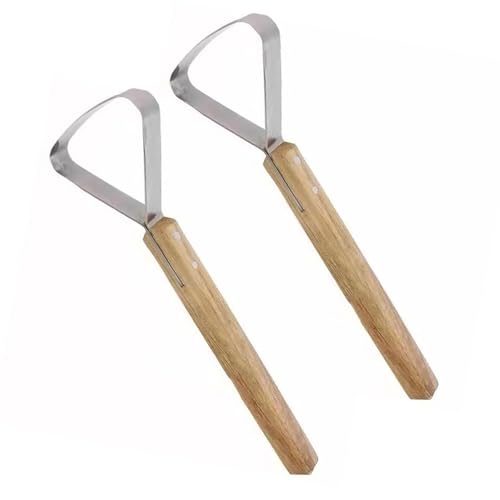 Avejjbaey Lederschaber, Schneidewerkzeug, Lederschneider, Trimmwerkzeug, Holzgriff, Lederfleischwerkzeug, 2 Stück von Avejjbaey