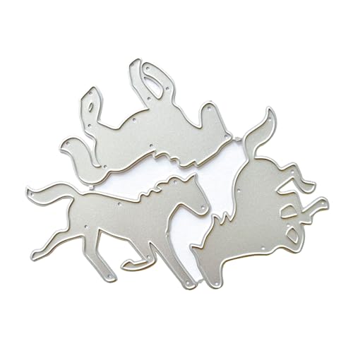 Avejjbaey Metall Stanzformen Pferde Stanzformen Schablonen Schnittvorlage Für Scrapbooking Album Papier Karte Prägung Basteln von Avejjbaey