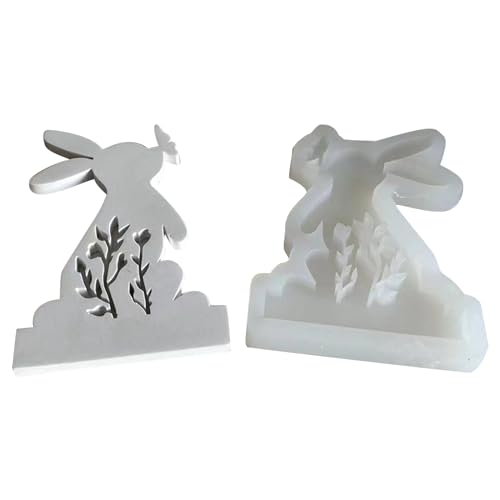 Avejjbaey Osterhasen-Silikonform-Set, einzigartige Ostern-Liebe, stehendes Kaninchen, Kerzenornamente, Form, Aromatherapie, von Avejjbaey